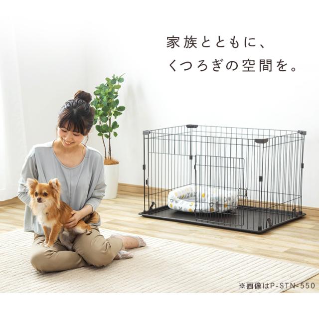 中古システムサークルトレー付き　2段ペットゲージ箱無し本体のみアイリスオーヤマ システムサークルトレー付き屋根セット 全2色 屋根付き ケージ