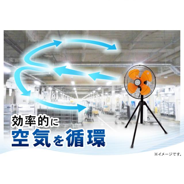 ＼3,OFFクーポン!~5/14 9:59／工業扇 工業扇風機 業務用扇風機 上下 左右 首振り 大型 三脚型 スタンド型 風量3段階 高さ調節 業務用 工場 学校 現場 スポーツ施設 体育館 倉庫 イベント会場 ビニールハウス パワフル 換気 アイリスオーヤマ KF-431SE *_3