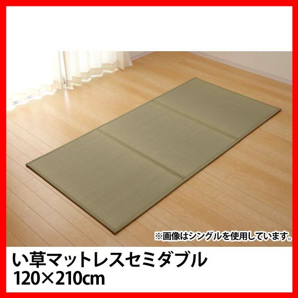 い草マットレスセミダブル 約120×210cm   プラザセレクト 送料無料【代引不可】