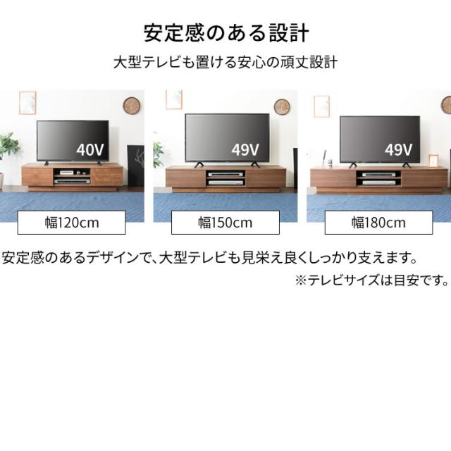 テレビ台 ロータイプ 完成品 幅150cm 44〜55型 テレビボード TV TVボード AVボード 収納 ローボード 配線収納 テレビ収納 55インチ 50インチ 55型 50型 完成品 シンプル おしゃれ オープンテレビ台 T-OTV-150 プラザセレクト 送料無料 【int】_10