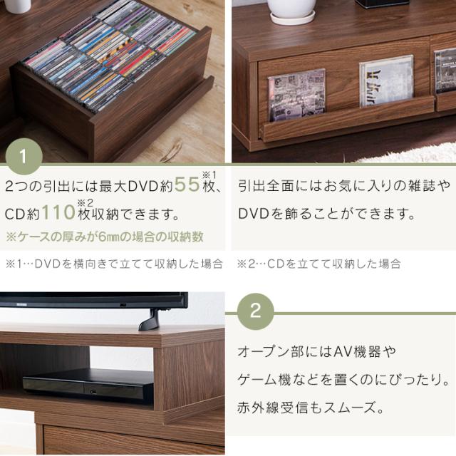 テレビ台 ローボード 伸縮 ディスプレイ棚 飾り棚付き set390-tp.jpg