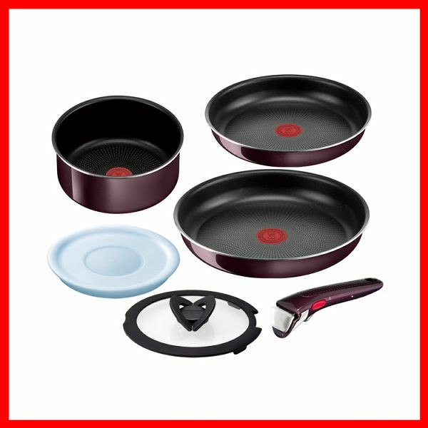 T-fal インジニオ・ネオ インテンス セット6 ガス火専用 ヴィンテージボルドー L43990 ingenio フライパン ティファール 取っ手が取れる コンパクト収納 チタンコーティング 6点セット ガス火 お知らせマーク こびりつきにくい 送料無料