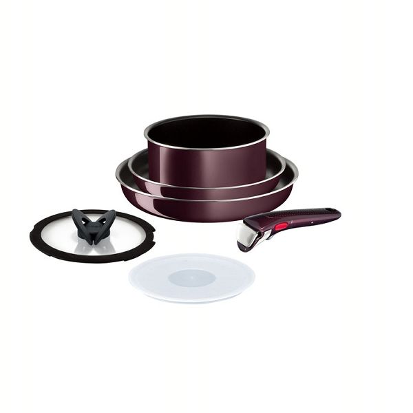 T-fal インジニオ・ネオ インテンス セット6 ガス火専用 ヴィンテージボルドー L43990 ingenio フライパン ティファール 取っ手が取れる コンパクト収納 チタンコーティング 6点セット ガス火 お知らせマーク こびりつきにくい 送料無料_2
