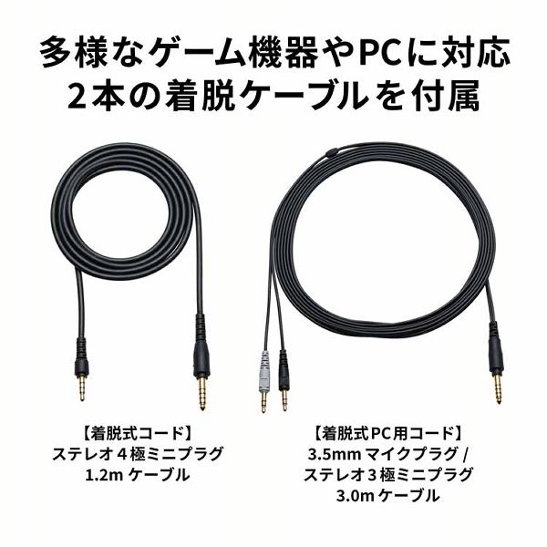 ゲーミングヘッドセット ATH-GDL3 全2色 ヘッドホン ヘッドセット ゲーム用 臨場感 軽量 マイク取外し可 開放型 テレワーク オンライン授業 オーディオテクニカ 送料無料_5