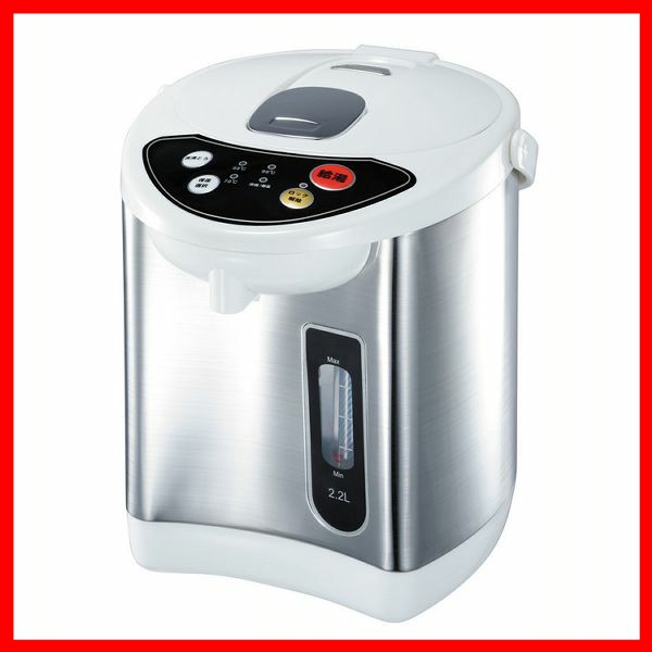 電動給湯ポット2.2L HKP-225 ヒロ・コーポレーション 給湯ポット 電気ポット ポット 給湯ロック機能 再沸騰 カッププッシュスイッチ 保温 温度設定 上蓋取り外し 2.2リットル 送料無料の通販は 5,800円