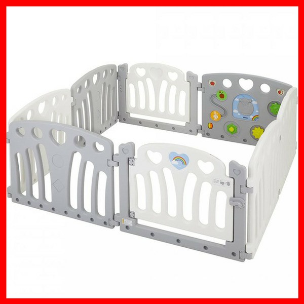 KATOJI カトージ ベビーサークル グレー ホワイト 8枚セット KATOJI