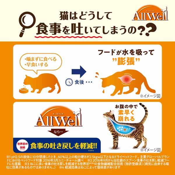 【5個セット】キャットフード ねこ ユニ・チャーム まとめ買い AllWell 小魚とささみフリーズドライパウダー入り 1.6kg(400g×4袋)/1.5kg(375g×4袋) 子猫 成猫 高齢猫 フード 室内猫 避妊・去勢猫 ドライ カリカリ ひざ・関節 腎臓 フィッシュ チキン 小分け 送料無料_1