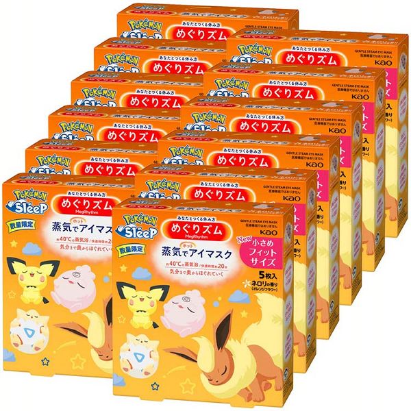 (12個)ホットアイマスク 期間限定 ポケモン めぐりズム 蒸気でホットアイマスク ポケモンスリープ 5枚入 花王 ホットアイマスク 期間限定 ポケモン 蒸気浴 アイマスク 目 Sサイズ リラックス 疲れ ブルーライト ネロリ めぐりズム めぐリズム めぐりずむ KAO 送料無料の通販は 4,869円