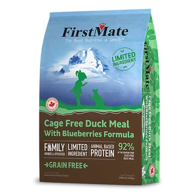 ファーストメイトキャット ケージフリー ダック ウィズ ブルーベリー 4.54kg ボンビアルコン 【B】 ファーストメイト FirstMate FM 猫用 猫 キャットフード ダック グレインフリー 穀物不使用 フードローテーション 送料無料_1