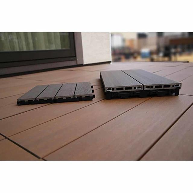 人工木 木目調ジョイントタイル 厚型3030（6入） aks42378 旭興進 [代引不可] エクステリア ウッドデッキ ジョイントタイル 人工木 ウッドパネル 送料無料_4