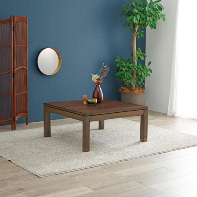 リビングコタツ ｼｪﾙﾀK90L [代引不可] こたつテーブル リビングコタツ 高さ調節 継脚 ローテーブル 正方形 90×90cm 和モダン シンプル センターテーブル 送料無料