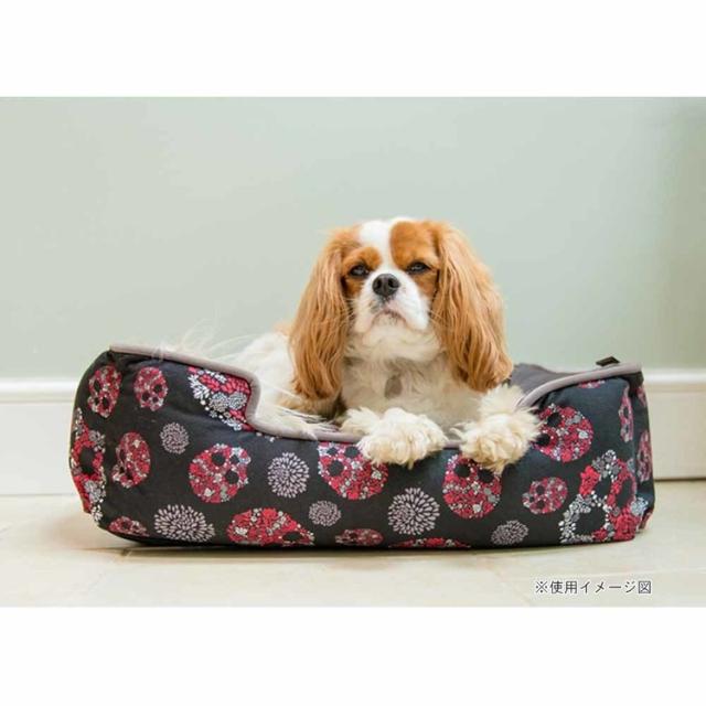 ラウンジベッド S スカル ルークラン ペット用ベッド 犬用ベッド 猫用ベッド 犬用クッション 猫用クッション ペット用クッション あごのせ 洗いやすい ずっと使える デザイン性 送料無料_3