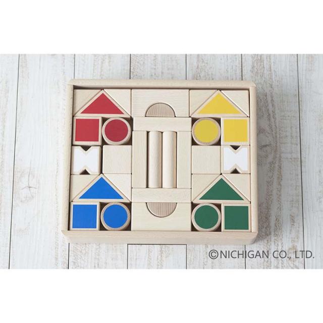 木のおもちゃ 知育玩具 木製玩具 ギフト 天然木 NICHIGAN 1.5才〜 いろかたちつみき U22 ニチガン 【B】 木のおもちゃ 知育玩具 木製玩具 ギフト 天然木 NICHIGAN 1.5才〜 送料無料 6,424円