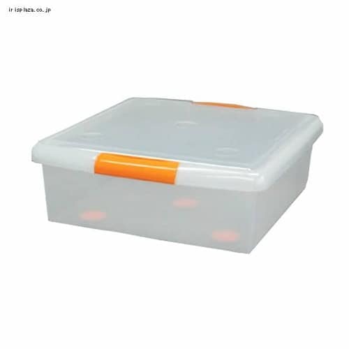 衣類収納 ベッド下 収納[薄型ベッド下ボックス UG-475 クリア/オレンジ ]×3個セットアイリスオーヤマの通販は 5,236円