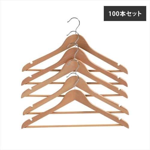 ハンガー 木製 おしゃれ 木製ハンガー 100本セット MH-5P送料無料