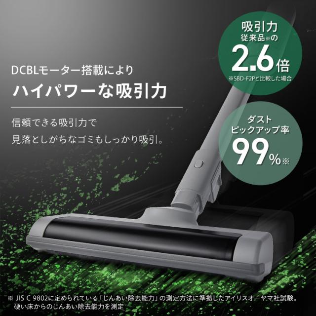 掃除機 コードレス 紙パック式 クリーナー アイリスオーヤマ スティッククリーナー 静電モップ 自走式 充電式スティッククリーナー SBD-T1P-H グレー 掃除 スタンド付き 軽量 送料無料 安心延長保証対象_1