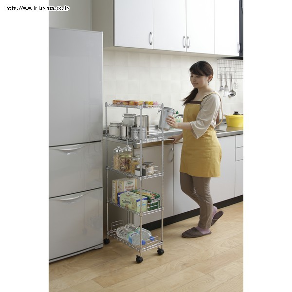 【新品・未使用】　アイリスオーヤマ　冷蔵庫スチールラック 9%OFF】冷蔵庫ラック スタイルキッチンラック SRR-580 ホワイト