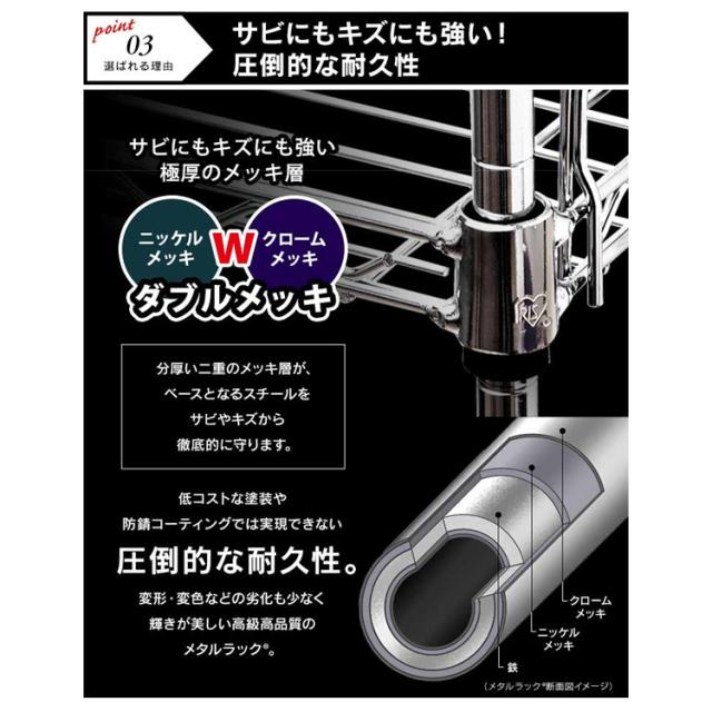 メタルラック MR-1215JK シルバー スチールラック メタルラック ラック 金属製ラック 組立ラック スチールシェルフ 高耐荷重 収納 オフィス ガレージ アイリスオーヤマ 送料無料 【int】_10