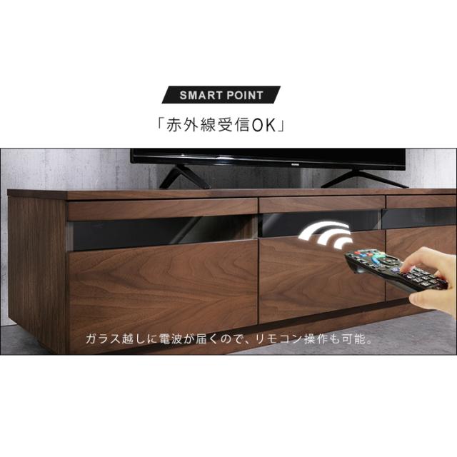 テレビ台 アッパータイプ 完成品 幅180 56〜65型 ガラス扉 ガラス テレビボード TV TVボード AVボード 収納 ローボード ロータイプ 配線収納 テレビ収納 ボックステレビ台 65インチ 65型 アイリスオーヤマ 送料無料 【int】_8