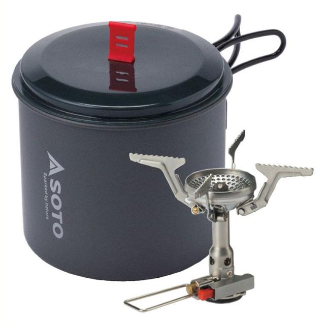 SOTO アミカスポットコンボ SOD-320PC  アルミクッカー アルミ クッカー バーナー AMICUS シングルストーブ コンパクトストーブ アミカス キャンプグッズ アウトドア キャンプ ソト 新富士バーナー SOTO 送料無料