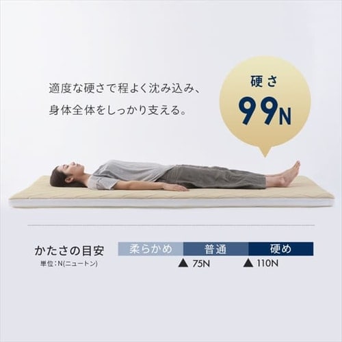 敷布団 マットレス トッパー シングル 体圧分散 折りたたみ 三つ折り 低反発 8cm 99N 敷き布団 しき布団 敷きふとん マット 低反発マット 三層敷き布団 低反発ウレタン入り敷き布団 抗菌防臭 消臭 軽量 SKF-LUB08-S_4