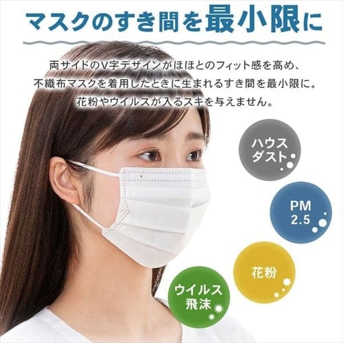 マスク 不織布 プリーツ 40枚入 3個セット 不織布マスク プリーツ