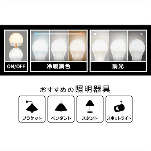 LED電球 E26 広配光 60形相当 冷暖調色  AIスピーカー LDA9D/L-G/D-86AITG+Google Nest Mini LED電球 広配光 LED 電球 LEDライト ECO エコ 省エネ 節約 節電 スマートスピーカー対応 アイリスオーヤマ outlet 安心延長保証対象_18