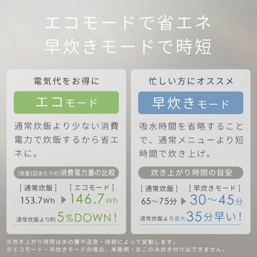 炊飯器 5.5合 銘柄炊き ジャー炊飯器 5.5合 RC-MSA50 全2色 炊飯 ジャー 炊飯ジャー 白米 無洗米 早炊き エコ 麦飯 玄米 雑穀米 おかゆ 炊込み アイリスオーヤマ 送料無料 安心延長保証対象_12