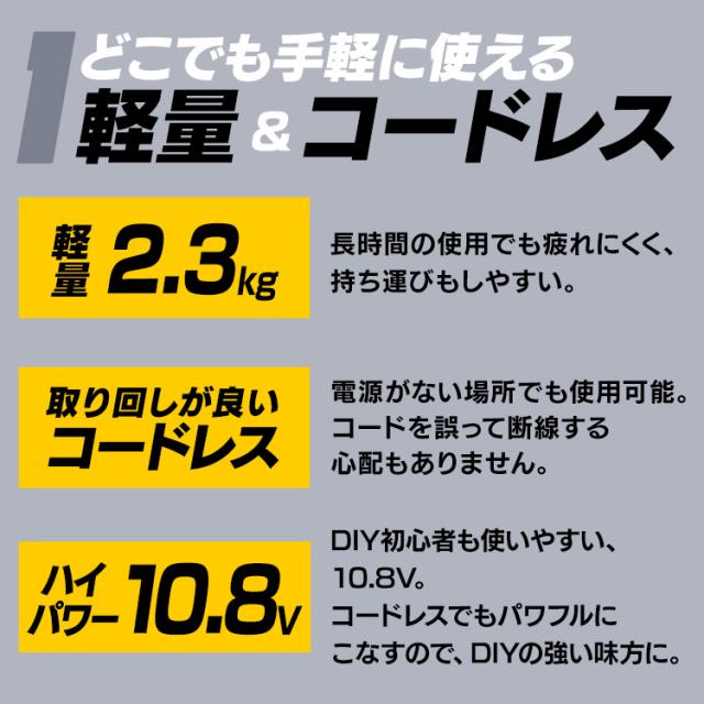 充電式丸のこ10.8Ｖ JSC125 ホワイト 充電式工具 充電式 工具 電動 電動工具 DIY 工作 diy 日曜大工 大工仕事 アイリスオーヤマ 送料無料 父の日 ギフト outlet
