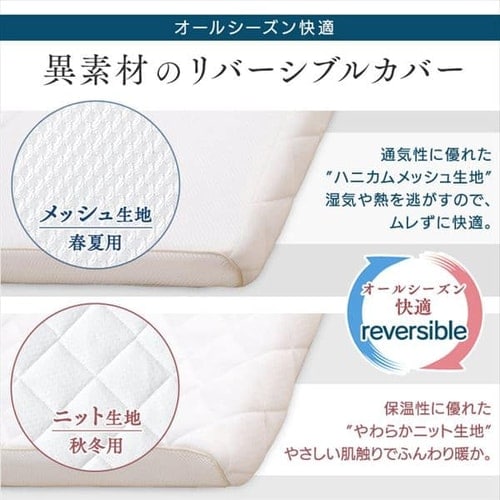 マットレス セミダブル 三つ折り 折りたたみ 厚さ5cm 硬め 体圧分散 高反発 洗える 抗菌 防臭 立てかけ 通気性 湿気対策 お手入れ 簡単 リバーシブル オールシーズン 敷布団 来客用 アイリスオーヤマ エアリープラス ハードタイプ Airy APMH-SD *_2