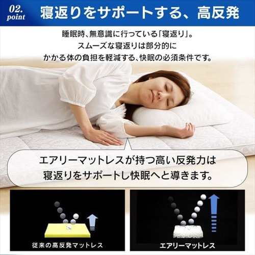 敷き布団 セミダブル SD エアリー敷き布団 敷布団 マットレス 布団 ベッド 寝具 リバーシブル 体圧分散 通気性 セミダブルサイズ セミダブルベッド ASF-SD グレー アイリスオーヤマ 送料無料 の通販は