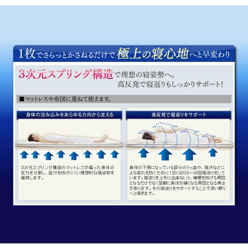 敷きパッド シングル リバーシブル 夏 冬 オールシーズン 通年 ベッドパッド 体圧分散 高反発 寝返り 洗える 丸洗い 抗菌 防臭 通気性 湿気対策 薄手 置くだけ 軽量 敷パッド パット ベッドパット 寝具 アイリスオーヤマ エアリー Airy PAR-S *_2