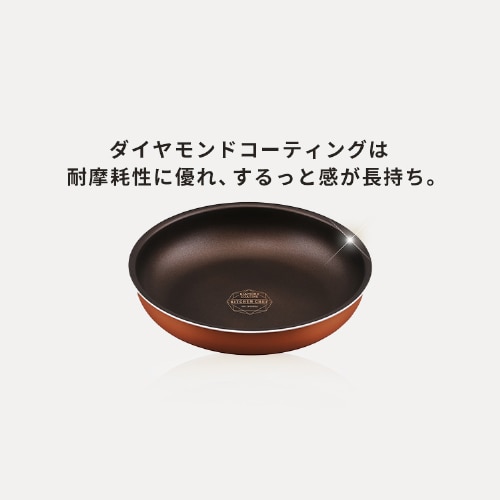 フライパンセット フライパン鍋セット ガス専用 アイリスオーヤマ 取っ手が取れる 高耐久4層構造 耐久性 長持ち 焦げつきにくい するっと落ちる フライパン 鍋 炒め鍋 卵焼き器 ハンドル ふた ダイヤモンドコートパン ガス火 13点 PDCG-T13S *_7
