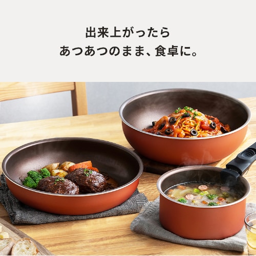 フライパンセット フライパン鍋セット ガス専用 アイリスオーヤマ 取っ手が取れる 高耐久4層構造 耐久性 長持ち 焦げつきにくい するっと落ちる フライパン 鍋 炒め鍋 卵焼き器 ハンドル ふた ダイヤモンドコートパン ガス火 13点 PDCG-T13S *_8