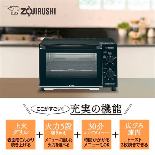 オーブントースター 象印オーブントースター マットブラック EQ