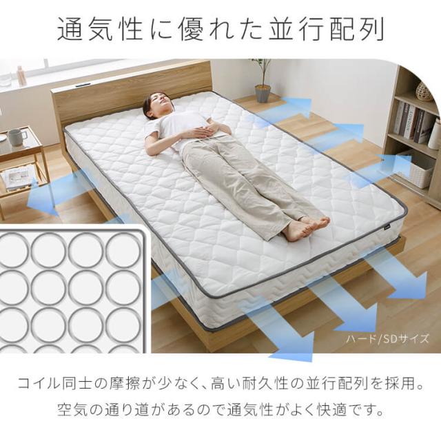 マットレス ポケットコイル 高密度コイル シングル 体圧分散 圧縮梱包 超高密度ポケットコイルマットレスHARD S PC1104(H) マットレス ポケットコイル 高密度コイル シングル 体圧分散 圧縮梱包 送料無料_14