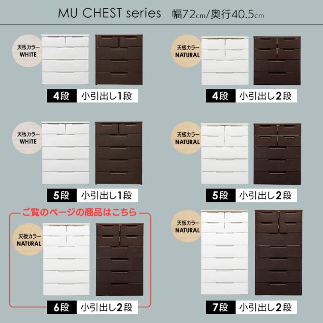 チェスト 6段 MUチェスト ランドリーチェスト 収納 収納ケース 収納ボックス 衣類収納 収納棚 ボックス ケース 衣類MU-7244 ホワイト/ペア アイリスオーヤマ 送料無料 【int】