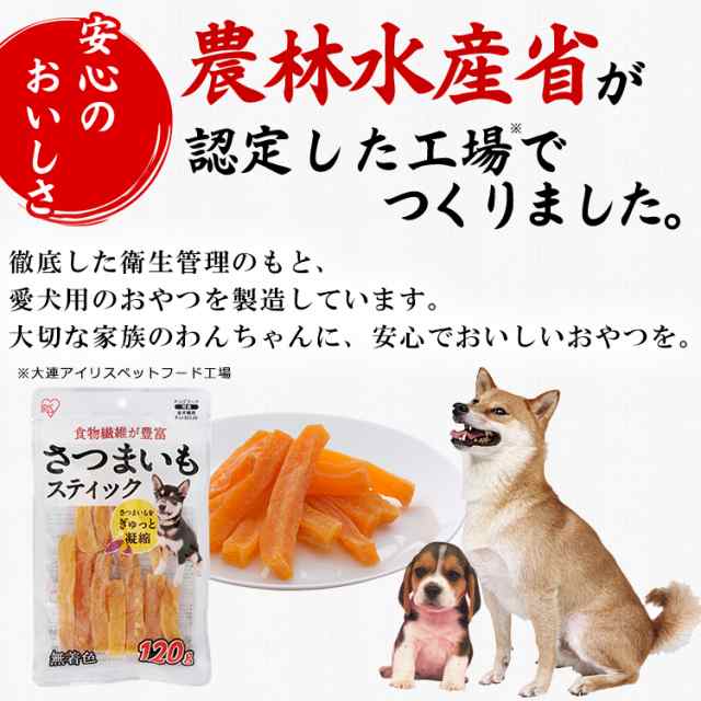 犬 おやつ さつまいもスティック ペット用 ジャーキー スティックタイプ 1g P Ij Ss1 アイリスオーヤマの通販はau Pay マーケット アイリスプラザ Au Payマーケット店