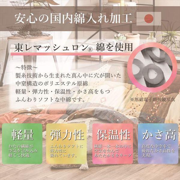 こたつ布団3点セット（こたつ掛布団 こたつ敷布団 こたつカバー）掛布団サイズ205×285cm 「シンシア」 5尺こたつ台適用 洗えるカバー付き [代引不可] 全2色 こたつ 布団 大判 長方形大判 5尺 ふんわり 暖かい コタツ 三点セット 送料無料_3