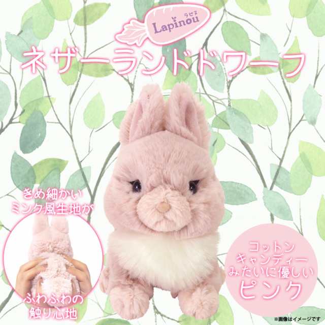 ぬいぐるみ うさぎ ウサギ ネザーランドドワーフ ピンク P 6432 子うさぎ 手のひらサイズ Lapinou ラピヌ サンレモンの通販はau Pay マーケット モバイルランド