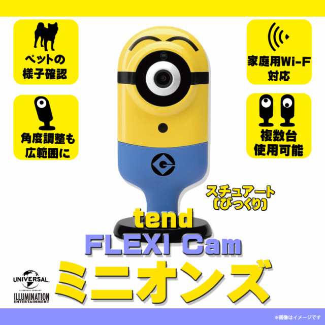 ミニオンズ Flexi Cam 見守りカメラ Wi-Fiカメラ