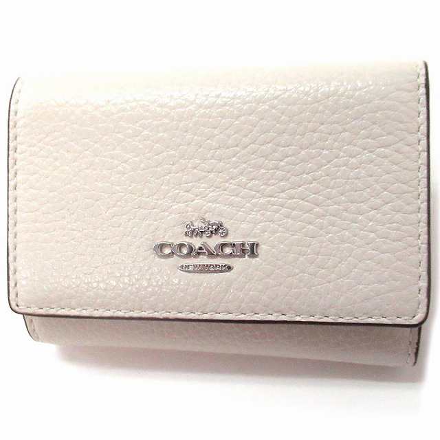 コーチ レザー財布 COACH アウトレット スムース レザー マイクロ ウォレット 三つ折り財布 小銭入れあり CM238 SVHA