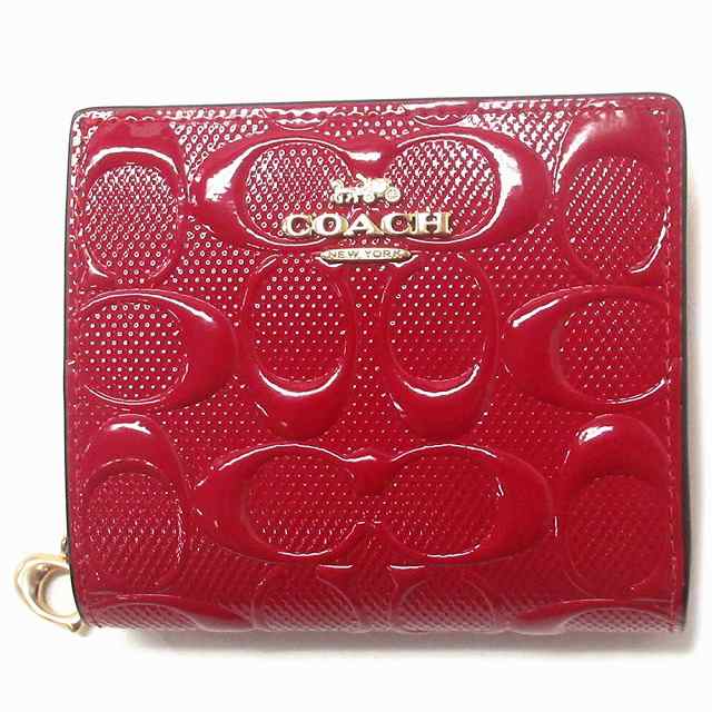 コーチ レザー財布 COACH アウトレット シグネチャー レザー スナップ ウォレット 二つ折り財布 CV415 IMRED