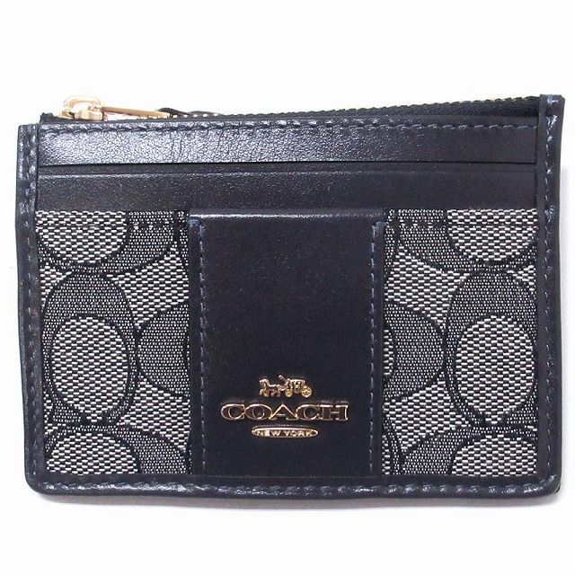 コーチ 財布 COACH アウトレット シグネチャー ジャガード スリム ID カード ケース コインケース 小銭入れ CU988 IMX1Xの通販は
