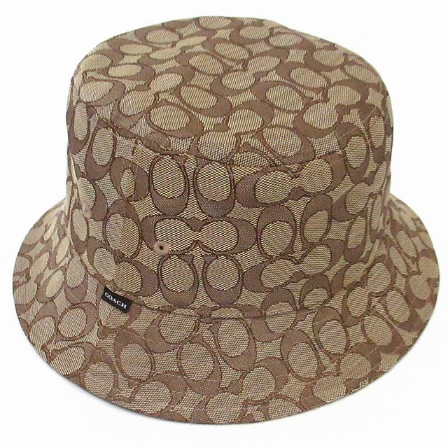 コーチ 帽子 COACH アウトレット シグネチャー ジャカード バケットハット CW756 KHAの通販は