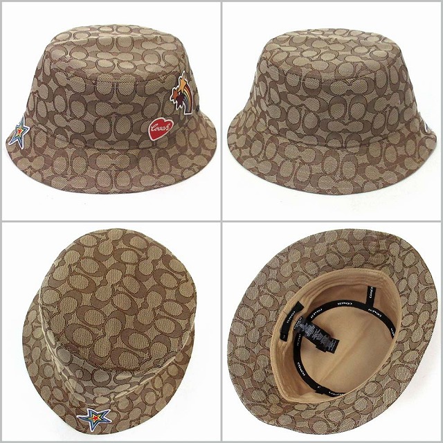COACH シグネチャージャカードバケットハット