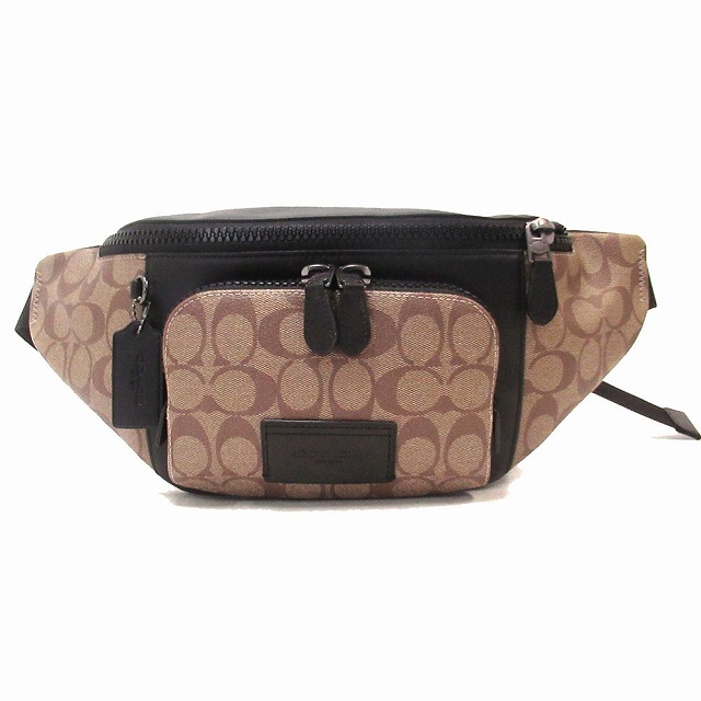 コーチ バッグ メンズ COACH アウトレット メンズ シグネチャー キャンバス ボディバッグ ウエストバッグ  C3765 QBT4Uの通販は