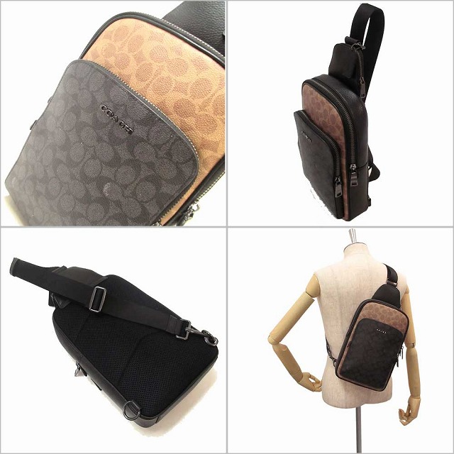 コーチ バッグ メンズ COACH アウトレット ブロックド シグネチャー イーサンパック　ボディーバッグ  CW176 QBXAHの通販は