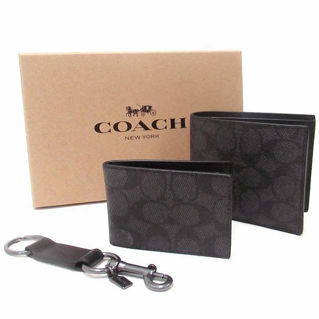 コーチ 財布 COACH アウトレット メンズシグネチャー 二つ折り財布 カードケース キーリング ギフトボックス付き3点 セット  CW344QBMI5の通販はau PAY マーケット - セレクトAG | au PAY マーケット－通販サイト