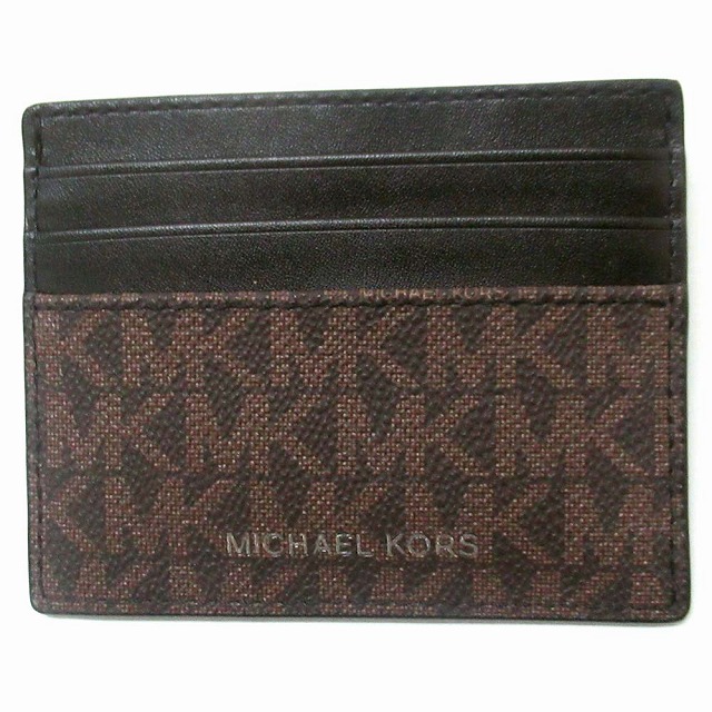 MICHAEL KORS マイケルコース アウトレット メンズ 名刺入れ 定期券入れ パスケース モノグラム カードケース 36U9LCRD1B BROWNの通販は 6,800円